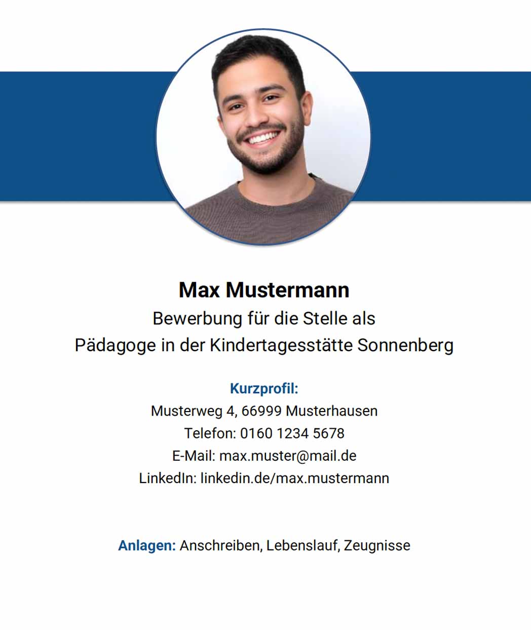 Anschreiben Lehrer Vorlage Bewerbung