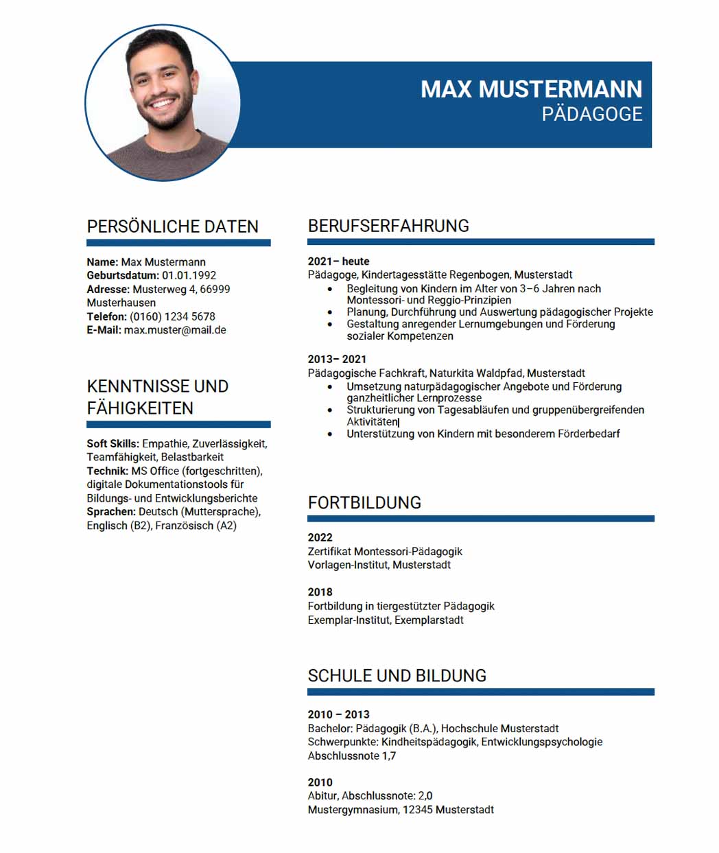 Anschreiben Lehrer Vorlage Bewerbung